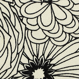 Black Floral Woven, Cotton — texture