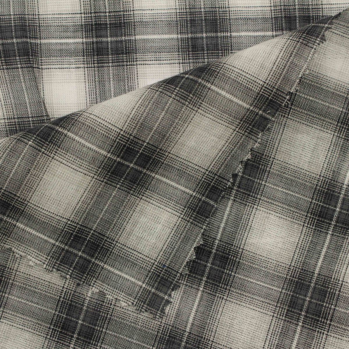 Black Plaid Woven, Cotton
