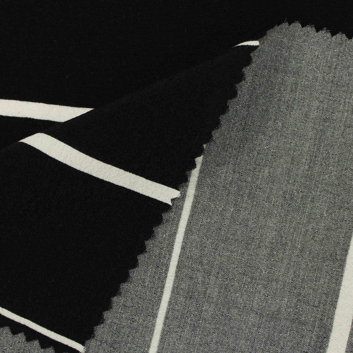 Black Stripe Crepe, Viscose