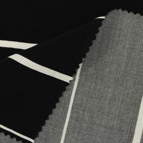 Black Stripe Crepe, Viscose
