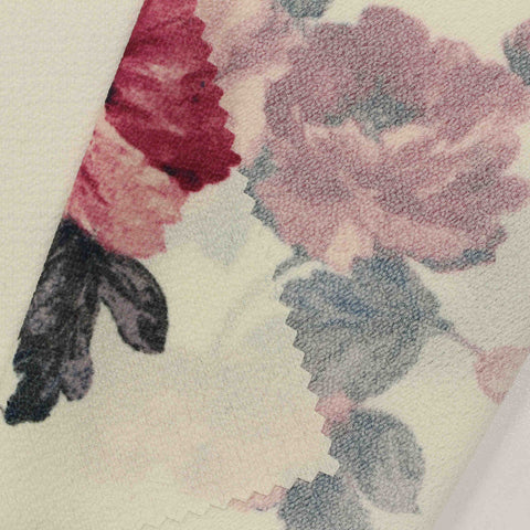 Pink Bold-Floral Chiffon, Polyester