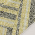 Yellow Check Rib Knit, Poly-Viscose