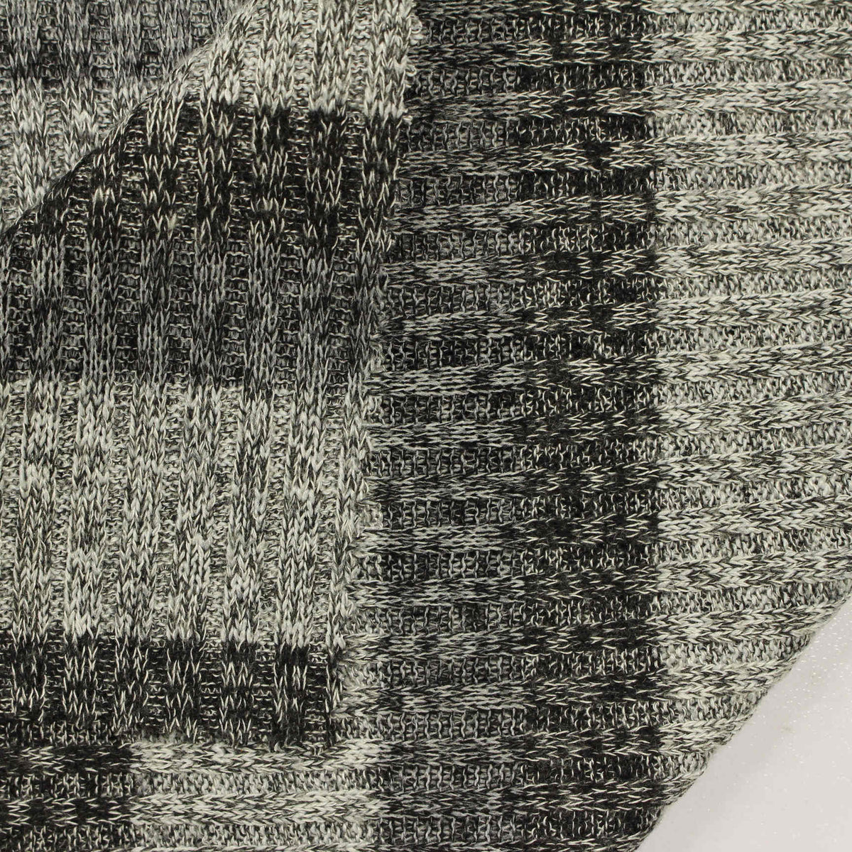 Grey Marl Rib Knit, Poly-Viscose, 220 gsm, 160 cm, ref EF-209665