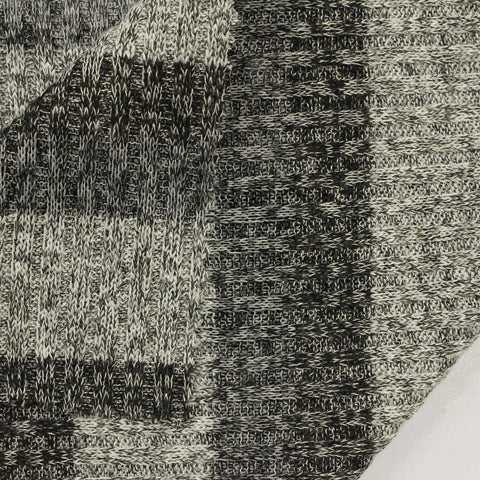 Grey Marl Rib Knit, Poly-Viscose, 220 gsm, 160 cm, ref EF-209665