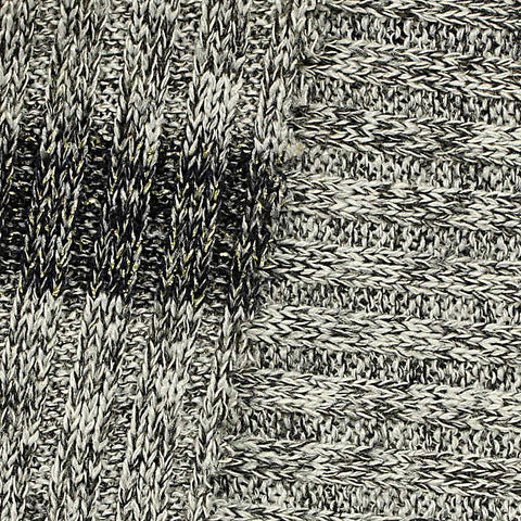 Grey Marl Rib Knit, Poly-Viscose, 295 gsm