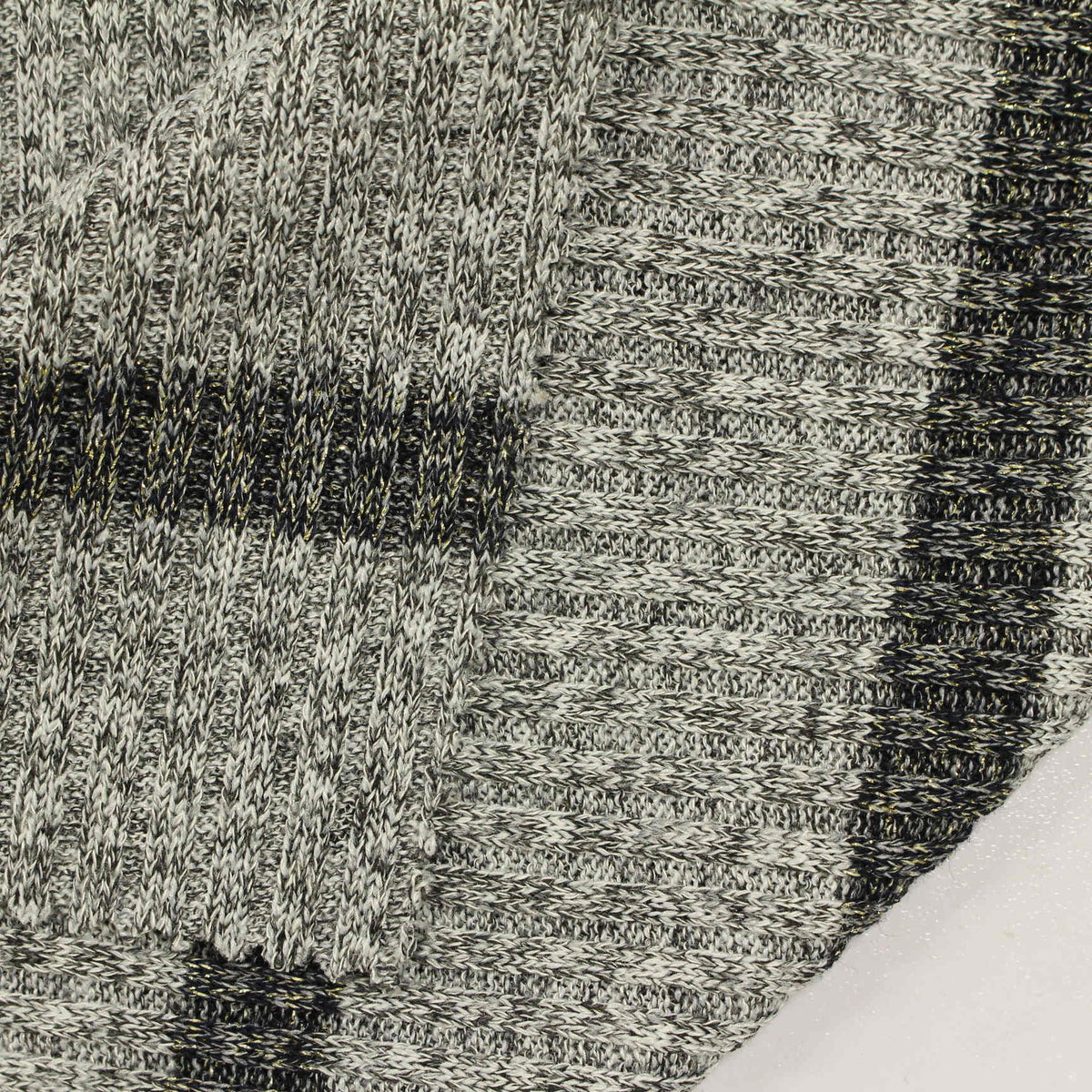 Grey Marl Rib Knit, Poly-Viscose, 295 gsm
