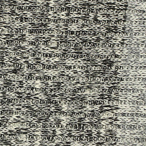 Grey Horizontal-Stripe Rib Knit, Poly-Viscose, 230 gsm