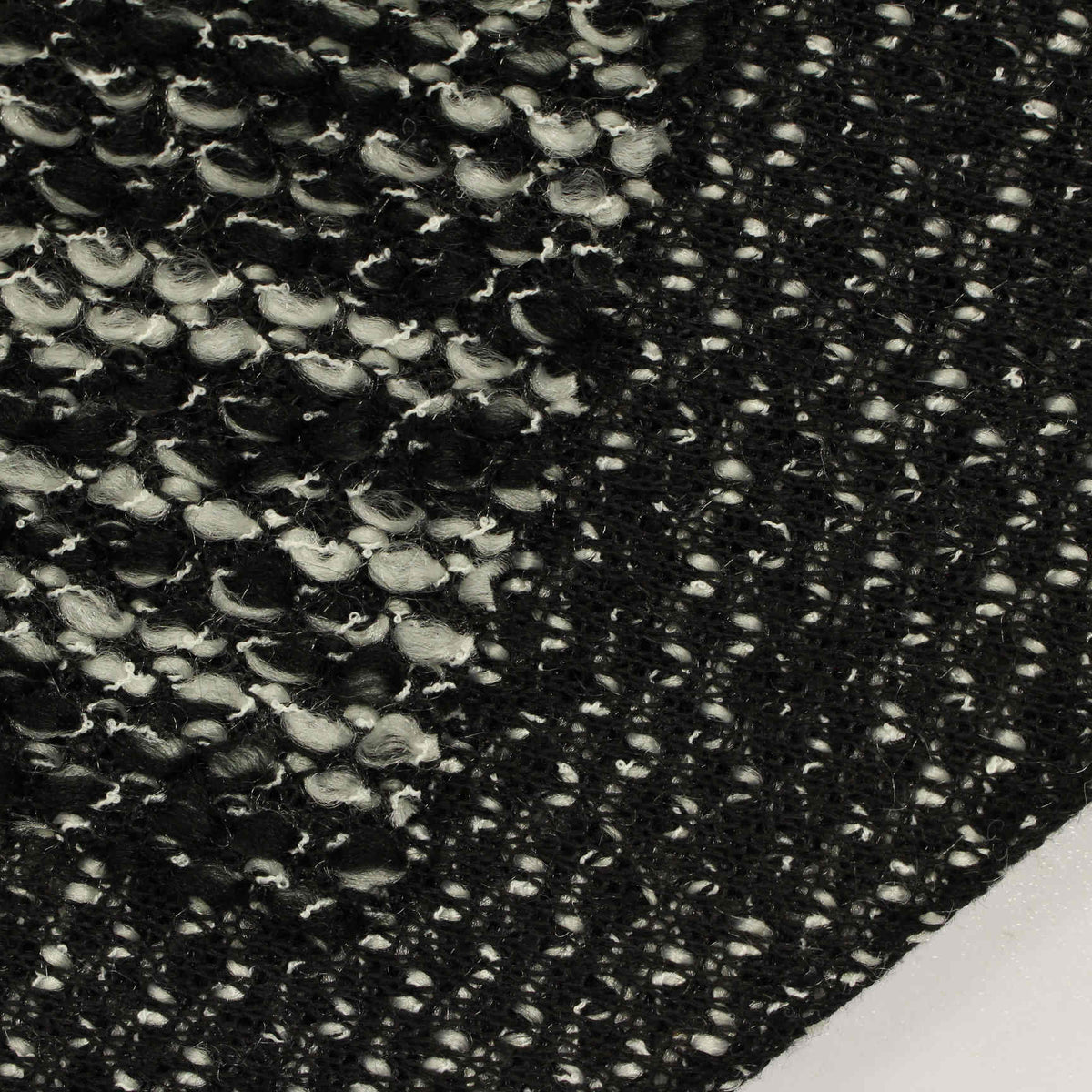 Black Marl Chunky Knit, Poly-Acrylic, 290 gsm