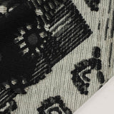 Black Abstract Jacquard, Polyester