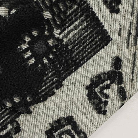 Black Abstract Jacquard, Polyester, 150 gsm