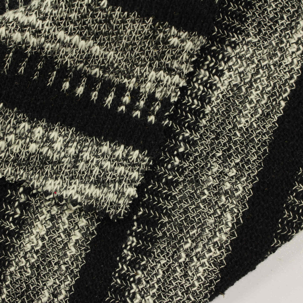 Black Abstract Chunky Knit, Cotton-Poly, 470 gsm