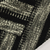 Black Abstract Chunky Knit, Cotton-Poly
