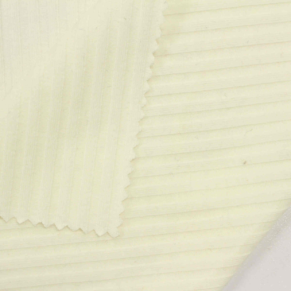 Cotton Stretch Rib Knit Fabric, 160 gsm, 150 cm — Beige