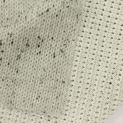 Light Grey Marl Interlock Knit, Poly-Cotton