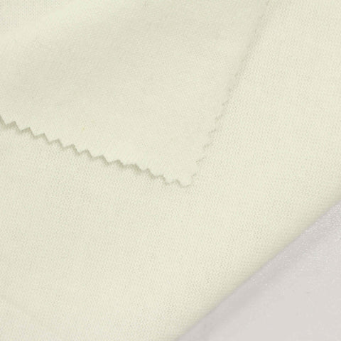 Polyester Cotton Chunky Knit Fabric, 235 gsm, 155 cm — White