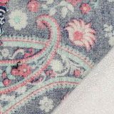 Navy Paisley Knit, Polyester — texture