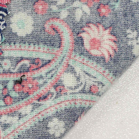 Navy Paisley Knit, Polyester