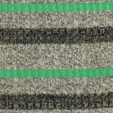 Green Horizontal-Stripe Rib Knit, Poly-Viscose