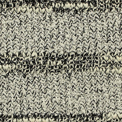 Black Horizontal-Stripe Chunky Knit, Viscose-Poly, 365 gsm