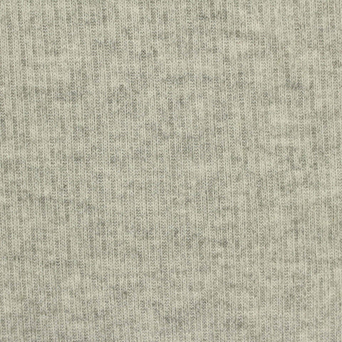 Light Grey Marl Rib Knit, Viscose-Poly, 230 gsm