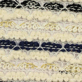 Cream Horizontal-Stripe Chunky Knit, Cotton-Poly — texture