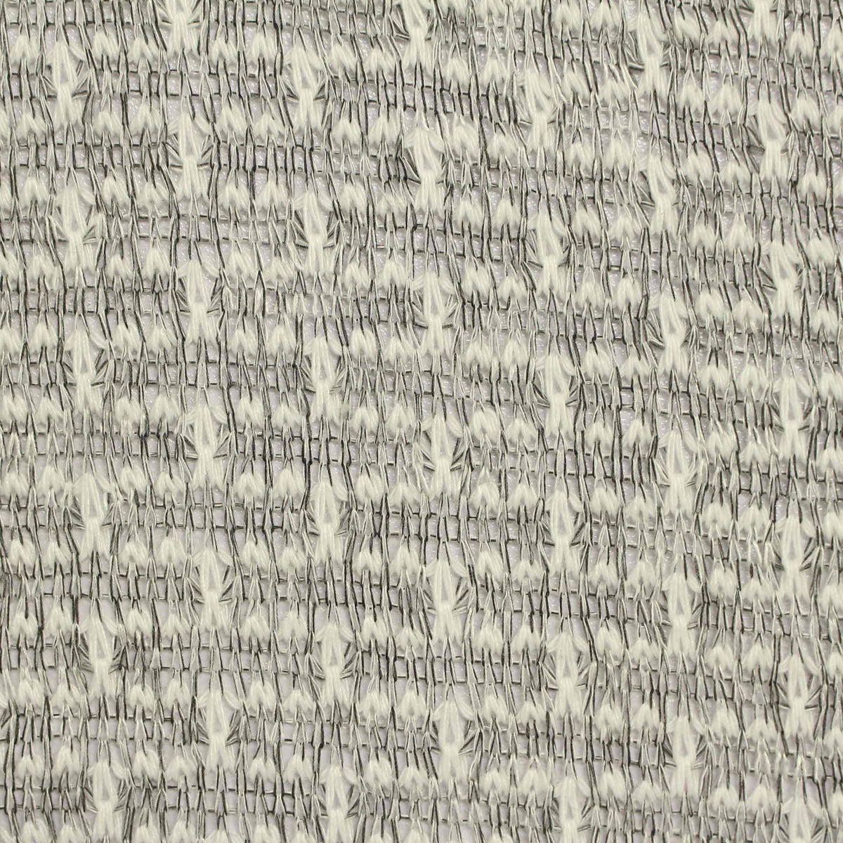 White Textured Chunky Knit, Polyester, 142 gsm