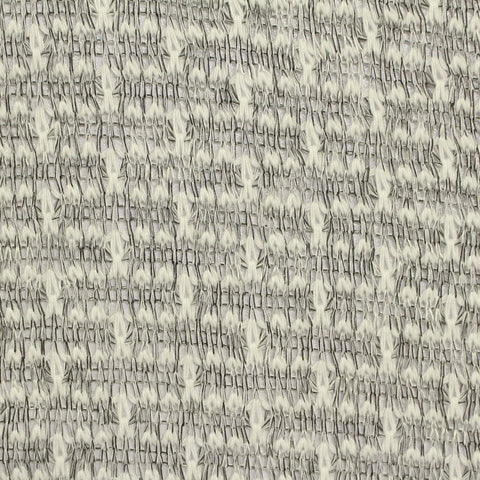 White Textured Chunky Knit, Polyester, 142 gsm