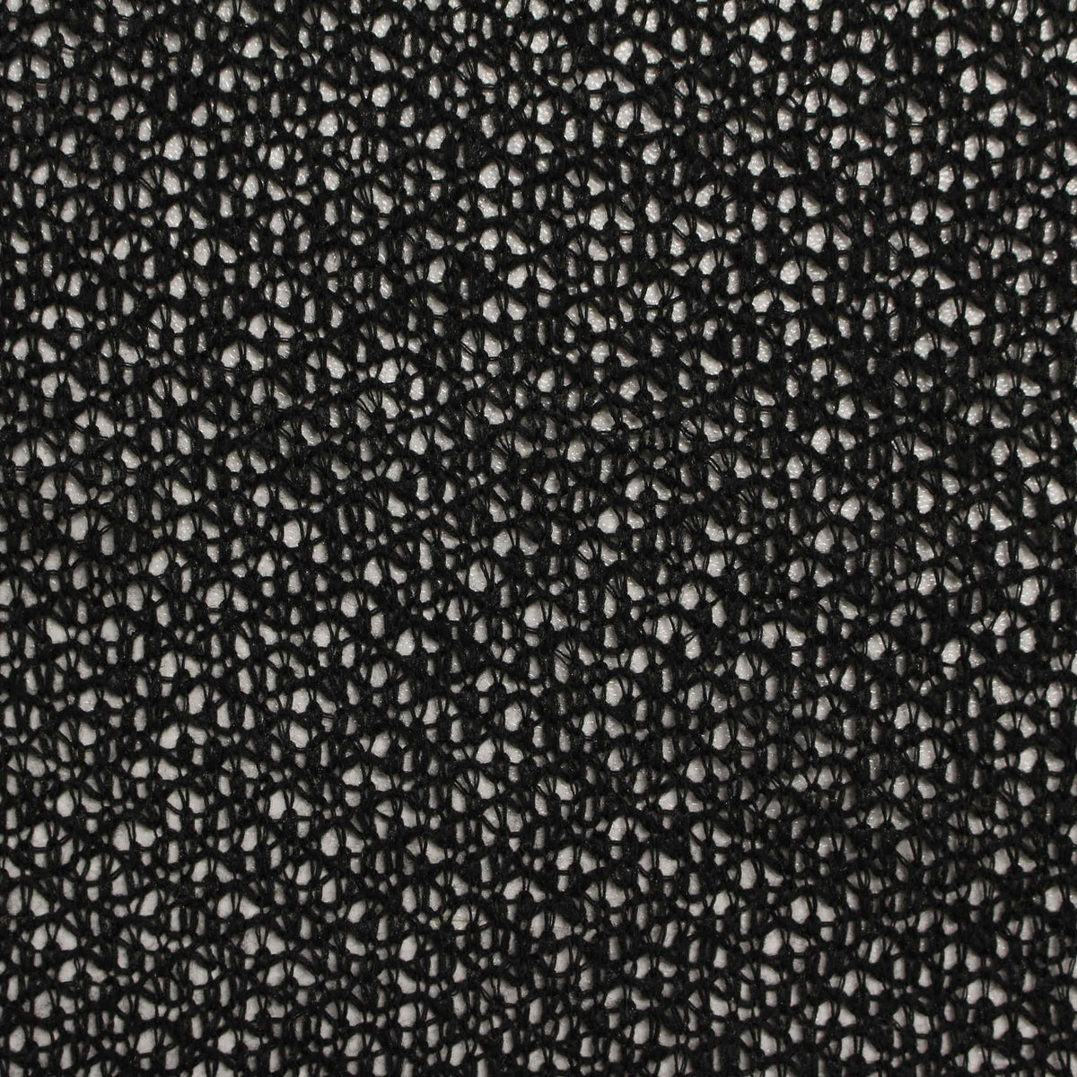 Polyester Viscose Chunky Knit Fabric, 116 gsm, 165 cm — Black