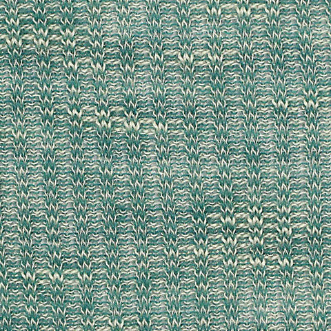 Teal Marl Rib Knit, Viscose-Poly