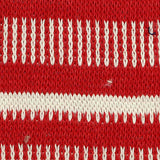Red Horizontal-Stripe Chunky Knit, Cotton-Viscose — texture