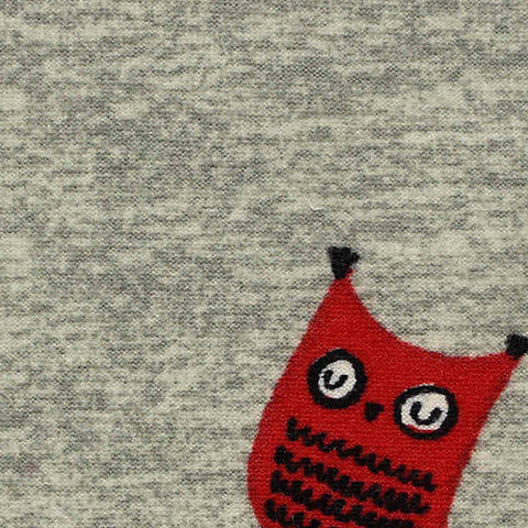 Printed Brushed Polyester Stretch Interlock Knit Fabric, 180 gsm, 150 cm — Grey