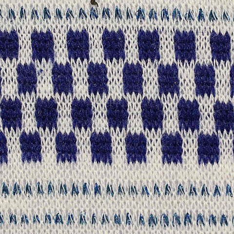 Blue Checks Knit, Poly-Viscose