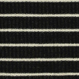 White Horizontal-Stripe Rib Knit, Poly-Viscose — texture