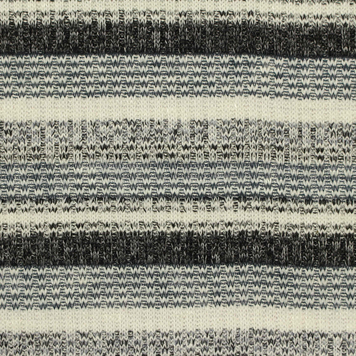 Black Stripes Rib Knit, Poly-Viscose, 226 gsm