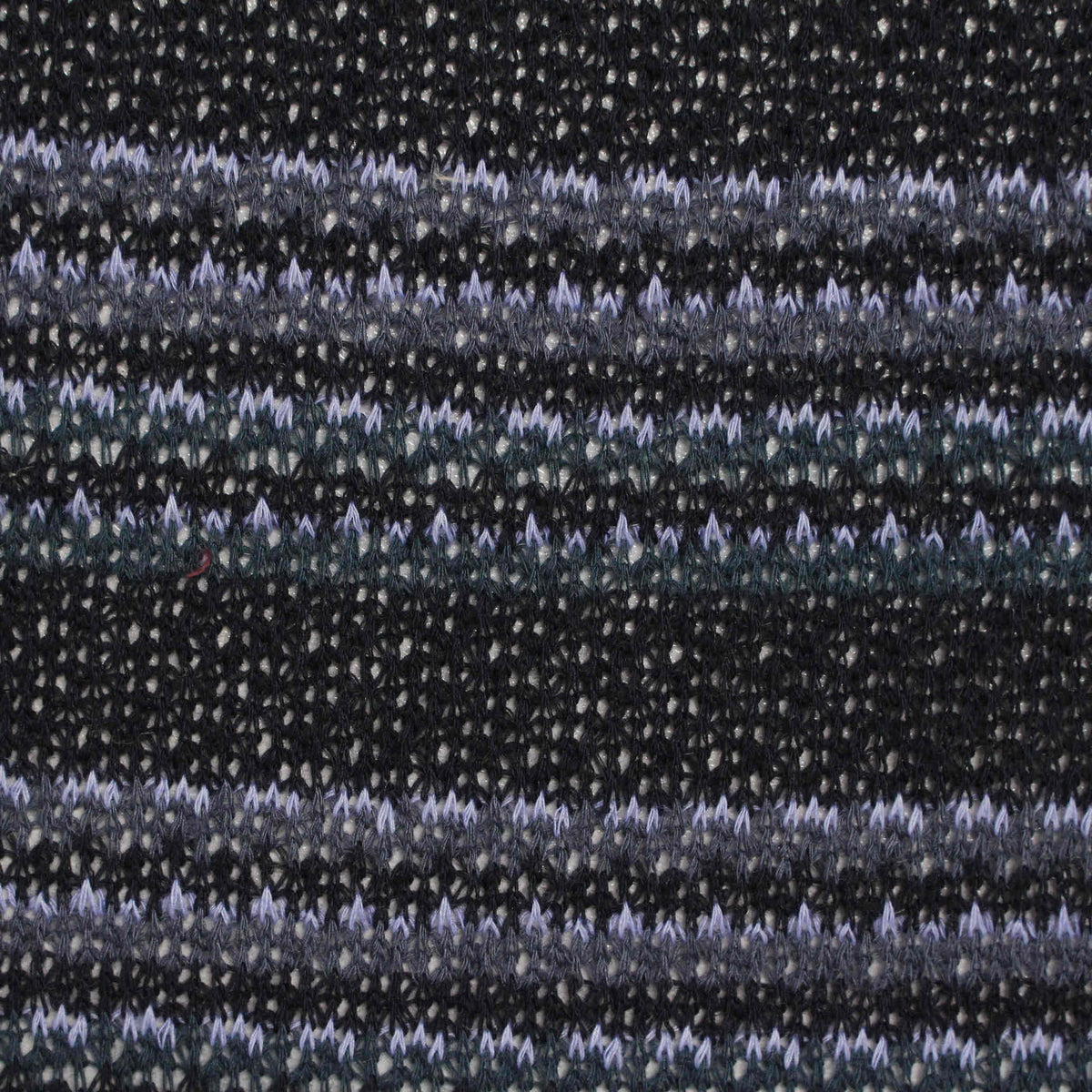 Black Horizontal-Stripe Chunky Knit, Polyester, 188 gsm