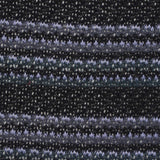 Black Horizontal-Stripe Chunky Knit, Polyester