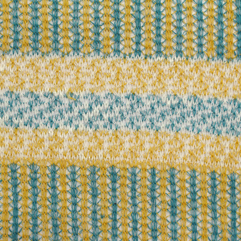 Yellow Horizontal-Stripe Chunky Knit, Viscose