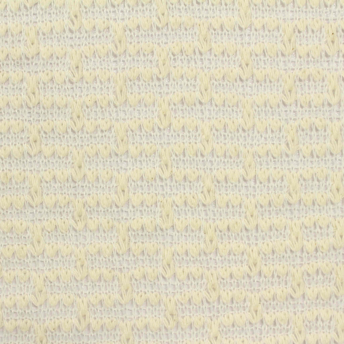 Cream Tone-on-Tone Chunky Knit, Poly-Cotton