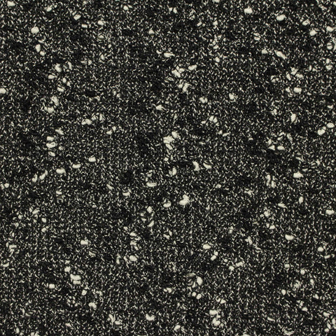 Black Marl Chunky Knit, Poly-Viscose, 227 gsm