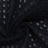 Jacquard Polyester Stretch Knit Fabric, 183 gsm, 157 cm — Black