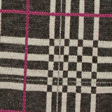 Charcoal Plaid Jacquard, Poly-Viscose — texture