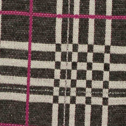 Charcoal Plaid Jacquard, Poly-Viscose