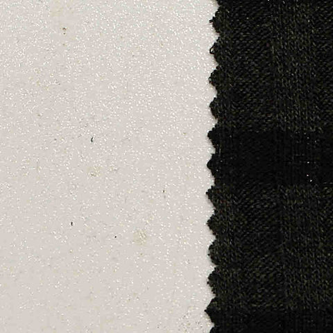 Dark Green Check Rib Knit