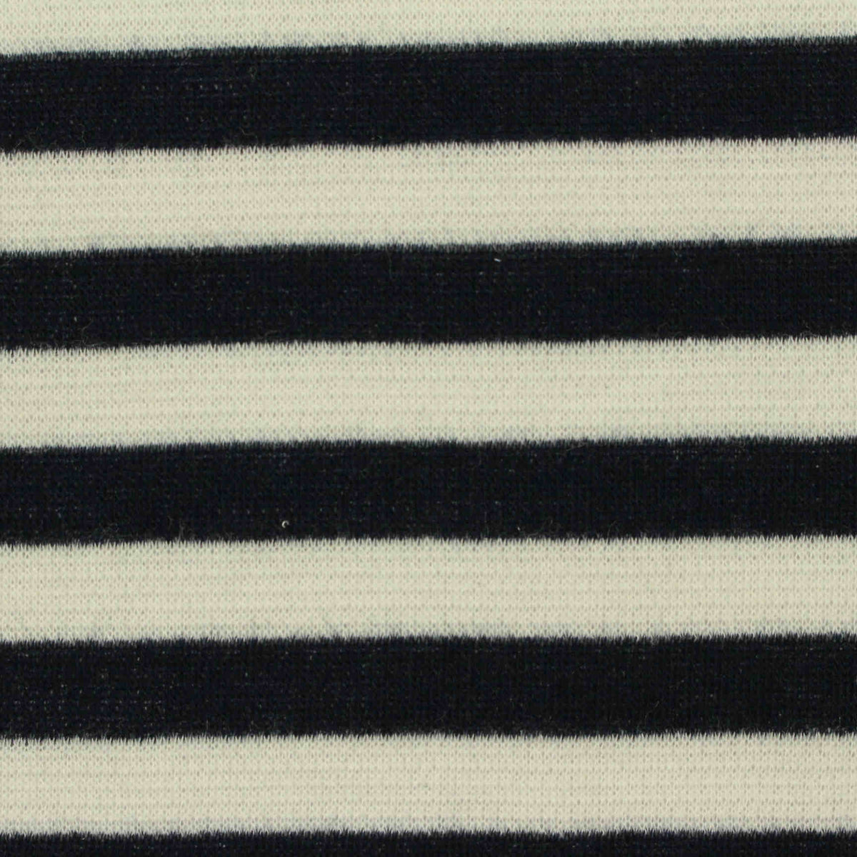 Black Horizontal-Stripe Knit, Polyester, 260 gsm, 140 cm