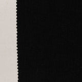 Brushed Viscose Polyester Stretch Rib Knit Fabric, 215 gsm, 160 cm — Black