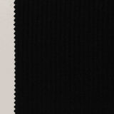 Brushed Viscose Polyester Stretch Rib Knit Fabric, 230 gsm, 123 cm — Black
