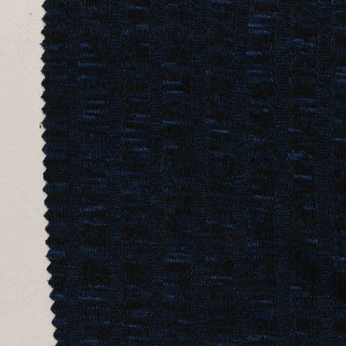 Navy Tone-on-Tone Rib Knit, Viscose-Poly, 200 gsm
