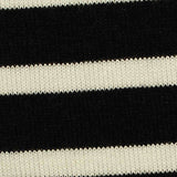 Black Horizontal-Stripe Jersey Knit, Viscose-Poly — texture