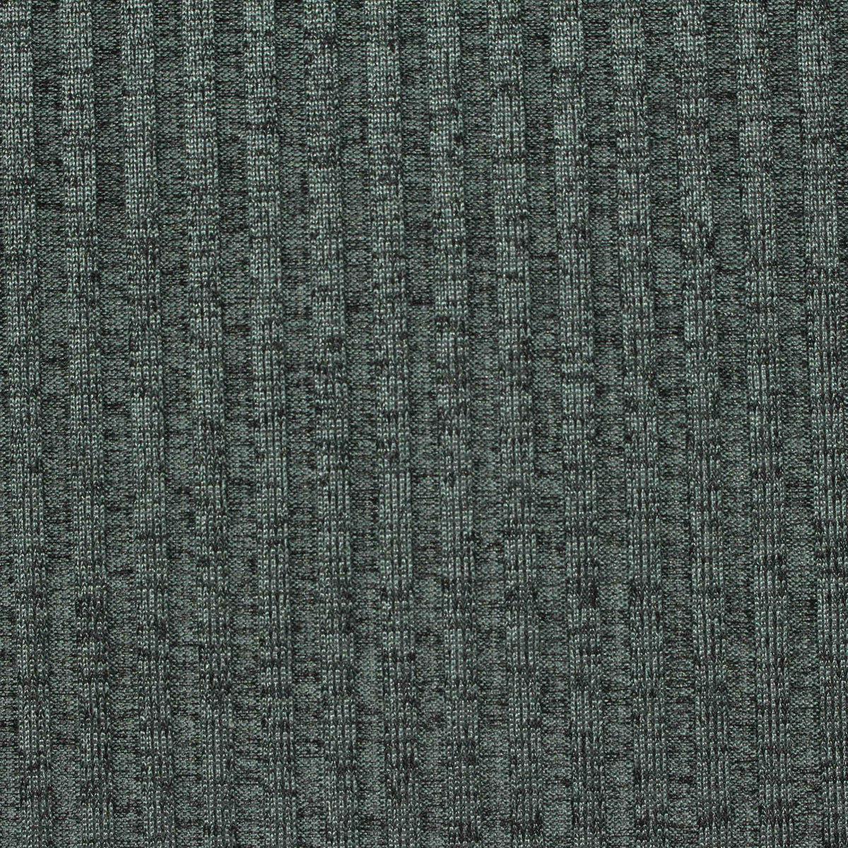 Dark Grey Heathered-Marl Rib Knit, Polyester, 200 gsm, 140 cm