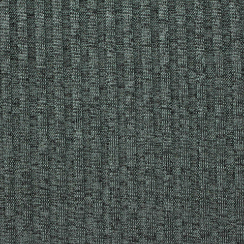 Dark Grey Heathered-Marl Rib Knit, Polyester, 200 gsm, 140 cm